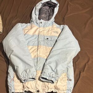 The North Face Sky Blue and Cream Jacket